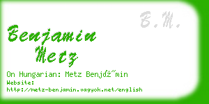 benjamin metz business card